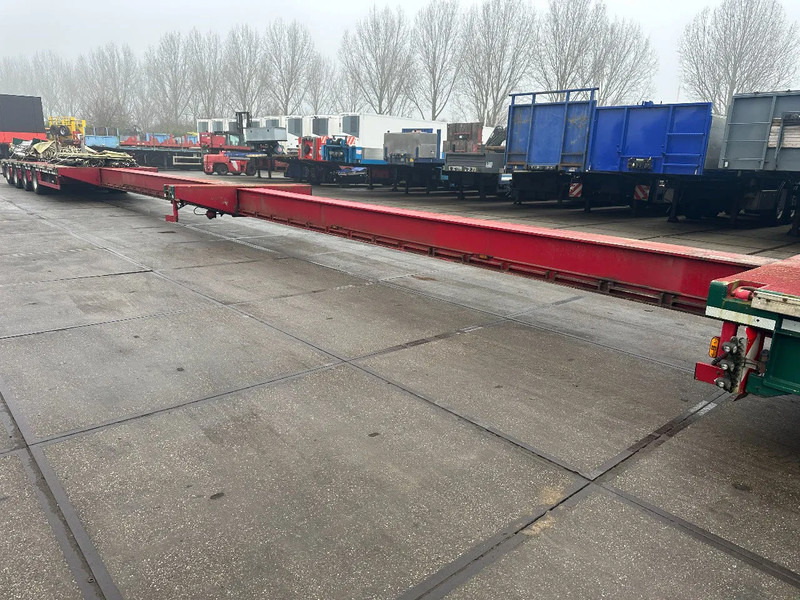 MEUSBURGER 4 axel steering, Double extendable up to 28 meters, extendable up to 3.2 meters, radio controlled, sliding roof - Alçak çerçeveli platform dorse: fotoğraf 4 MEUSBURGER 4 axel steering, Double extendable up to 28 meters, extendable up to 3.2 meters, radio controlled, sliding roof - Alçak çerçeveli platform dorse: fotoğraf 4