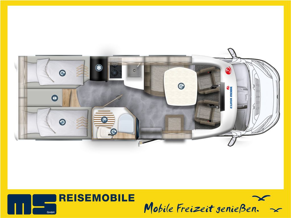 Eura Mobil PROFILA PT 695 EB / -MODELL 2024- / EINZELBETTEN - Semi entegre karavan: fotoğraf 2 Eura Mobil PROFILA PT 695 EB / -MODELL 2024- / EINZELBETTEN - Semi entegre karavan: fotoğraf 2