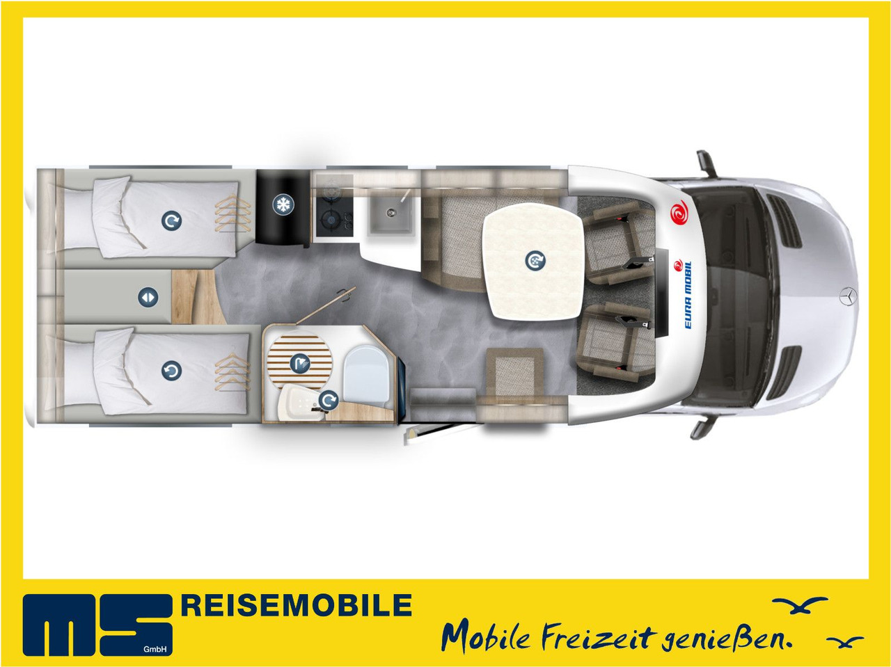 Eura Mobil PROFILA T 696 EB /MONDIAL S-P. 2025/EINZELBETTEN - Semi entegre karavan: fotoğraf 2 Eura Mobil PROFILA T 696 EB /MONDIAL S-P. 2025/EINZELBETTEN - Semi entegre karavan: fotoğraf 2