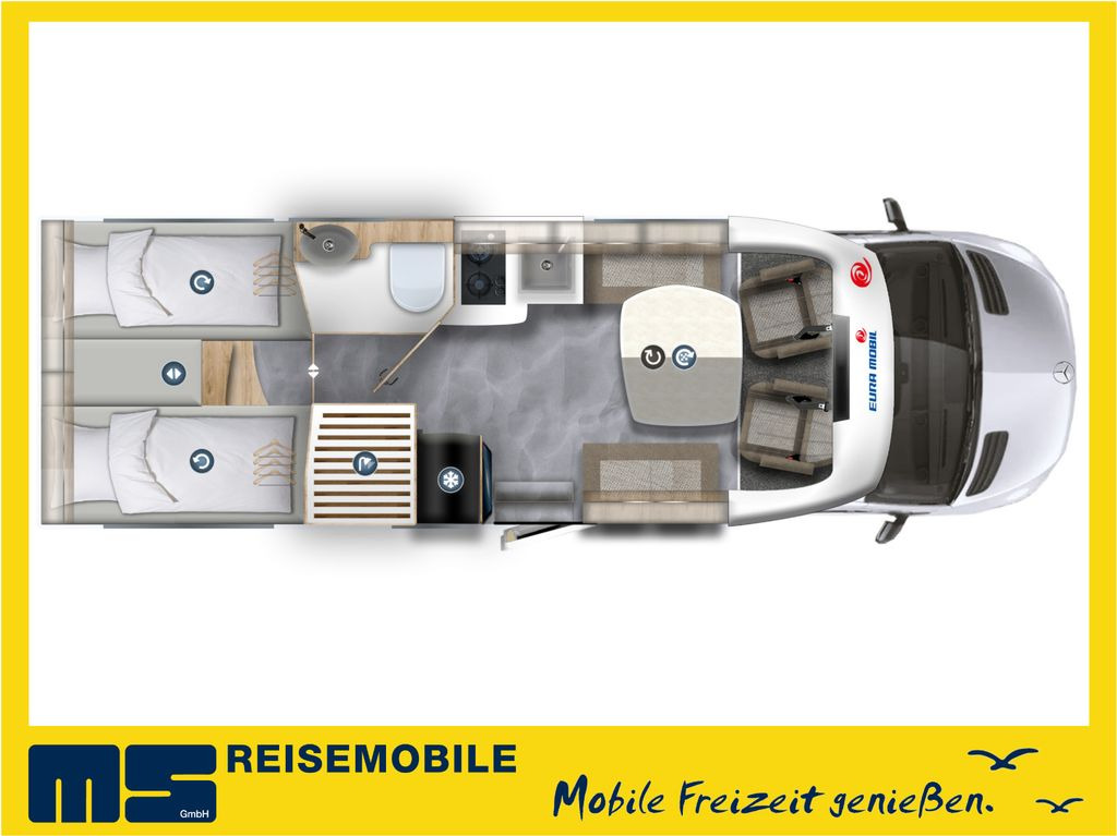 Eura Mobil PROFILA T 726 EF /- MODELL 2025 -/ EINZELBETTEN - Semi entegre karavan: fotoğraf 2 Eura Mobil PROFILA T 726 EF /- MODELL 2025 -/ EINZELBETTEN - Semi entegre karavan: fotoğraf 2