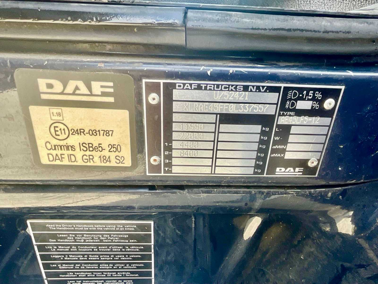 Kamyon 2007 DAF FA. LF45 TRUCK: fotoğraf 27 Kamyon 2007 DAF FA. LF45 TRUCK: fotoğraf 27