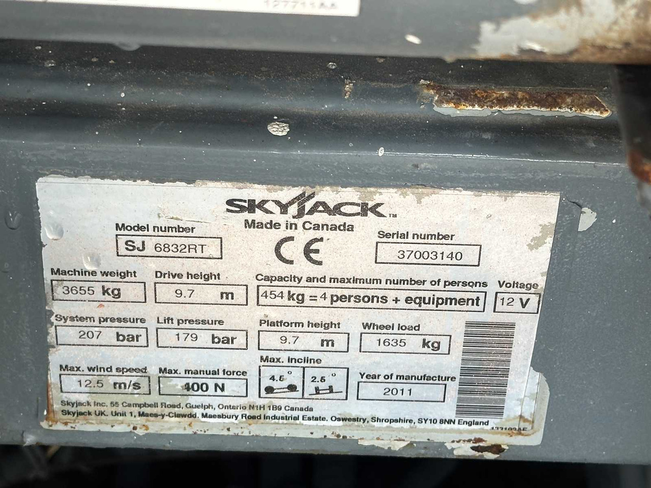Araçüstü platform Skyjack SJ6832RT 4x4 Diesel: fotoğraf 16