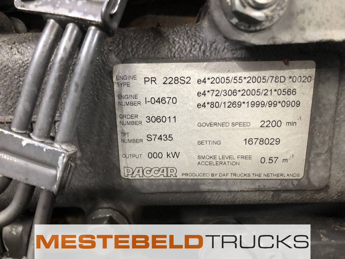 DAF Motor PR 228 S2 - Motor - Kamyon: fotoğraf 5 DAF Motor PR 228 S2 - Motor - Kamyon: fotoğraf 5