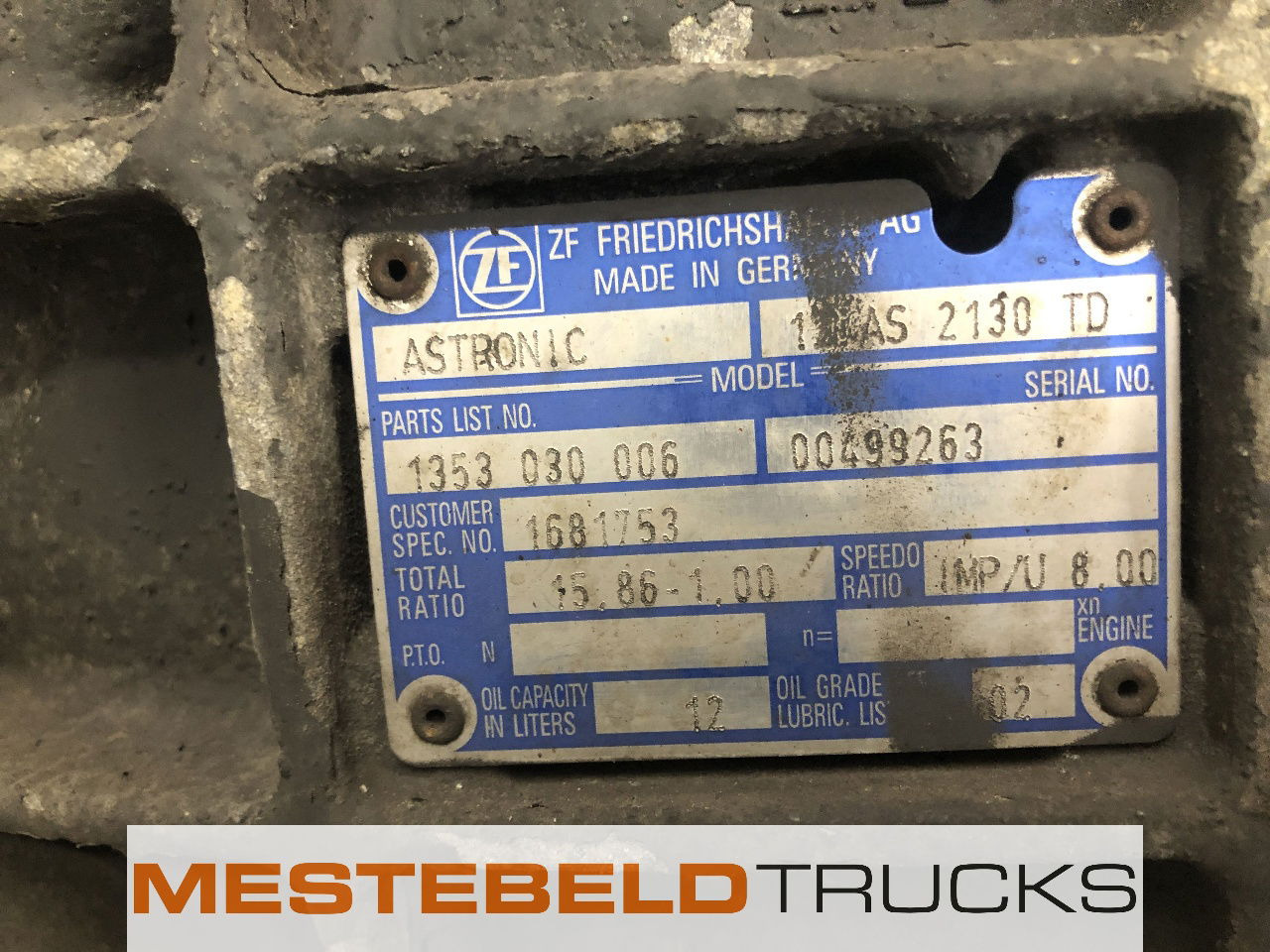 DAF Versnellingsbak 12 AS 2130 TD - Şanzıman ve yedek parça - Kamyon: fotoğraf 5 DAF Versnellingsbak 12 AS 2130 TD - Şanzıman ve yedek parça - Kamyon: fotoğraf 5