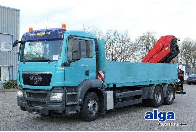 MAN 26.400 TGS BL, Kran HMF 4220 K4, Funk, Container - Sal/ Açık kasa kamyon: fotoğraf 1 MAN 26.400 TGS BL, Kran HMF 4220 K4, Funk, Container - Sal/ Açık kasa kamyon: fotoğraf 1