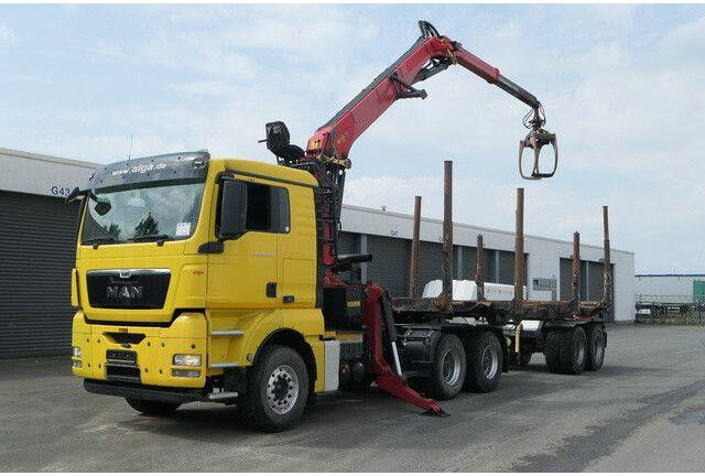 MAN 26.540 TGX 6x4, Kombizug, Huttner LNZK 20 - Tomruk kamyonu: fotoğraf 2 MAN 26.540 TGX 6x4, Kombizug, Huttner LNZK 20 - Tomruk kamyonu: fotoğraf 2