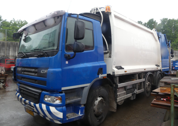 REF:BX-PS-13 - Camion poubelle DAF FAG CF 75 (2010-390.475 km) - Çöp kamyonu: fotoğraf 1 REF:BX-PS-13 - Camion poubelle DAF FAG CF 75 (2010-390.475 km) - Çöp kamyonu: fotoğraf 1