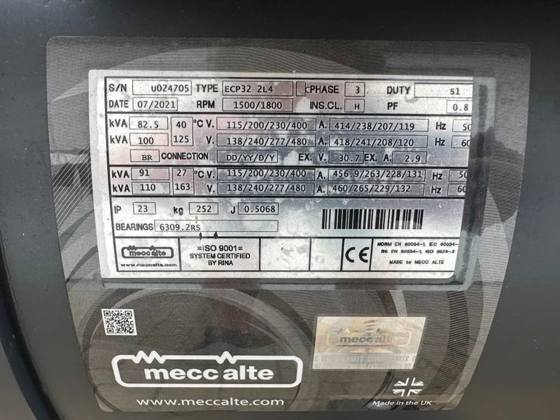 JCB 448 TWGA - 60 Mecc Alte Spa 82.5 kVA generatorset as New ! - Elektrikli jeneratör: fotoğraf 5 JCB 448 TWGA - 60 Mecc Alte Spa 82.5 kVA generatorset as New ! - Elektrikli jeneratör: fotoğraf 5