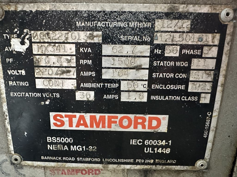 Stamford UCM224G13 Geneartordeel 62 kVA Alternator - Elektrikli jeneratör: fotoğraf 3 Stamford UCM224G13 Geneartordeel 62 kVA Alternator - Elektrikli jeneratör: fotoğraf 3