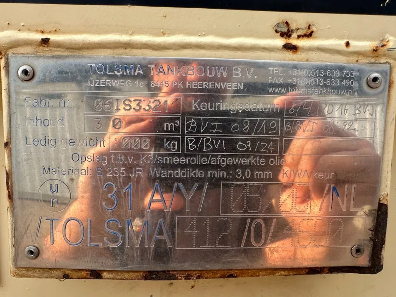 Tolsma Kiwa IBC 3000 liter Dieseltank Milieutank - Depolama tankı: fotoğraf 4 Tolsma Kiwa IBC 3000 liter Dieseltank Milieutank - Depolama tankı: fotoğraf 4