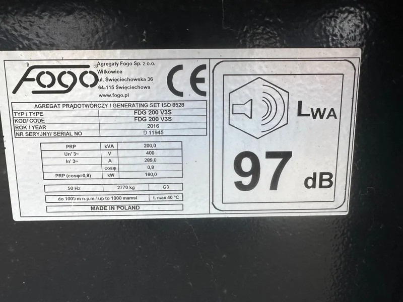 Volvo TAD 753 GE Fogo 200 kVA Silent generatorset 2016 - Elektrikli jeneratör: fotoğraf 5 Volvo TAD 753 GE Fogo 200 kVA Silent generatorset 2016 - Elektrikli jeneratör: fotoğraf 5