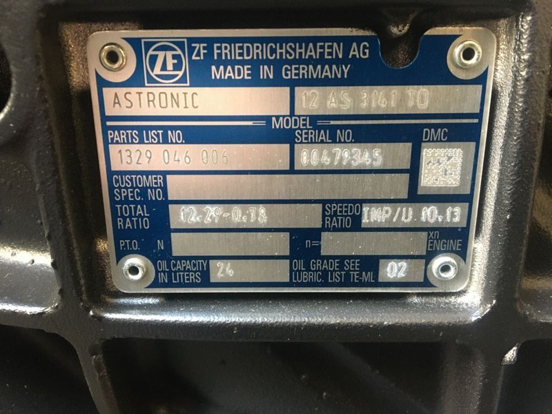 DAF Versnellingsbak ZF 12 AS 3141 TO 12,29 - 0,78 INTARDER - Vites kutusu - Kamyon: fotoğraf 3 DAF Versnellingsbak ZF 12 AS 3141 TO 12,29 - 0,78 INTARDER - Vites kutusu - Kamyon: fotoğraf 3