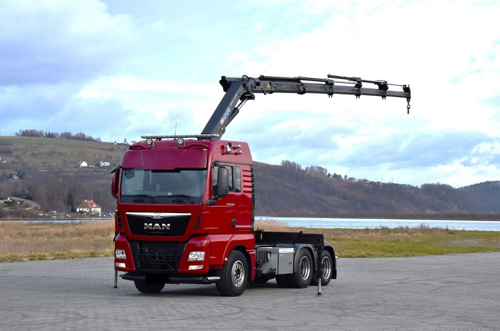 MAN TGX 28.480 Sattelzugmaschine + HMF 2120 K5/FUNK MAN TGX 28.480 Sattelzugmaschine + HMF 2120 K5/FUNK - Çekici: fotoğraf 2 MAN TGX 28.480 Sattelzugmaschine + HMF 2120 K5/FUNK MAN TGX 28.480 Sattelzugmaschine + HMF 2120 K5/FUNK - Çekici: fotoğraf 2