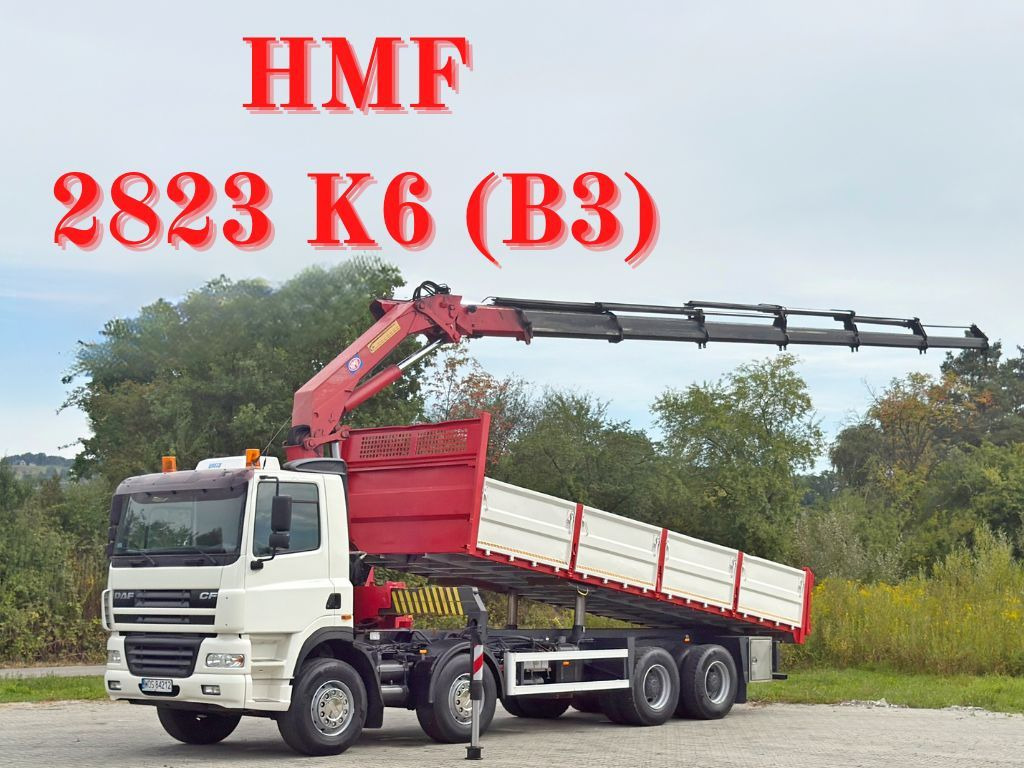 DAF CF 85.380 * HMF 2823 K6 (B3) + FUNK * 8x4 * TOP - Vinçli kamyon: fotoğraf 1 DAF CF 85.380 * HMF 2823 K6 (B3) + FUNK * 8x4 * TOP - Vinçli kamyon: fotoğraf 1