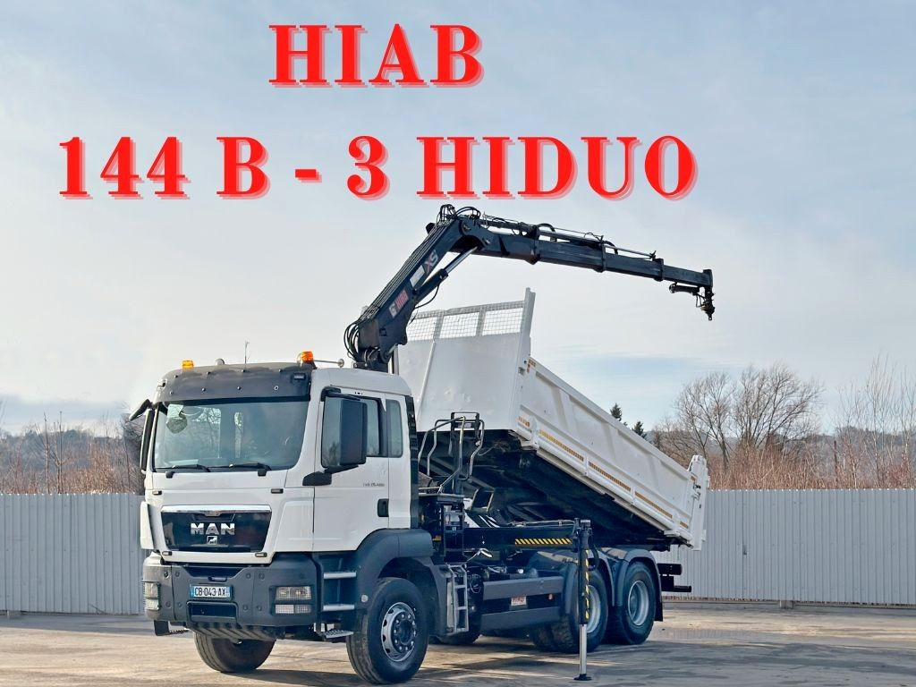 MAN TGS 26.400 * HIAB 144 B - 3 HIDUO + FUNK * 6x4 - Damperli kamyon, Vinçli kamyon: fotoğraf 1 MAN TGS 26.400 * HIAB 144 B - 3 HIDUO + FUNK * 6x4 - Damperli kamyon, Vinçli kamyon: fotoğraf 1