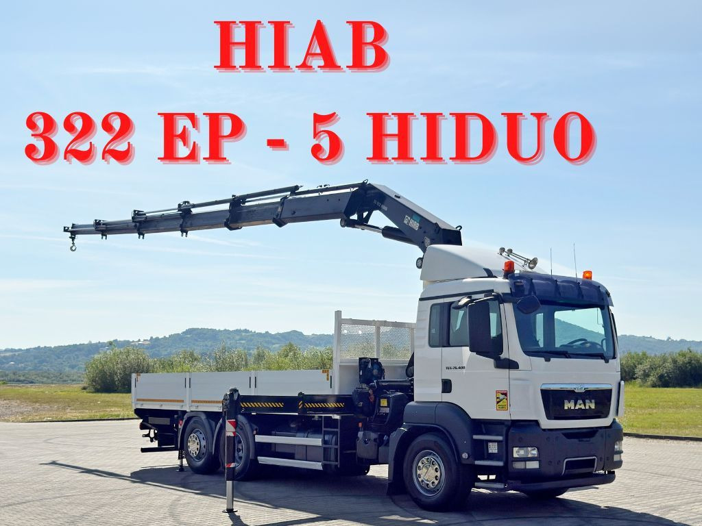 MAN TGS 26.400 * HIAB 322 EP-5 HIDUO + FUNK* TOP - Vinçli kamyon: fotoğraf 1 MAN TGS 26.400 * HIAB 322 EP-5 HIDUO + FUNK* TOP - Vinçli kamyon: fotoğraf 1