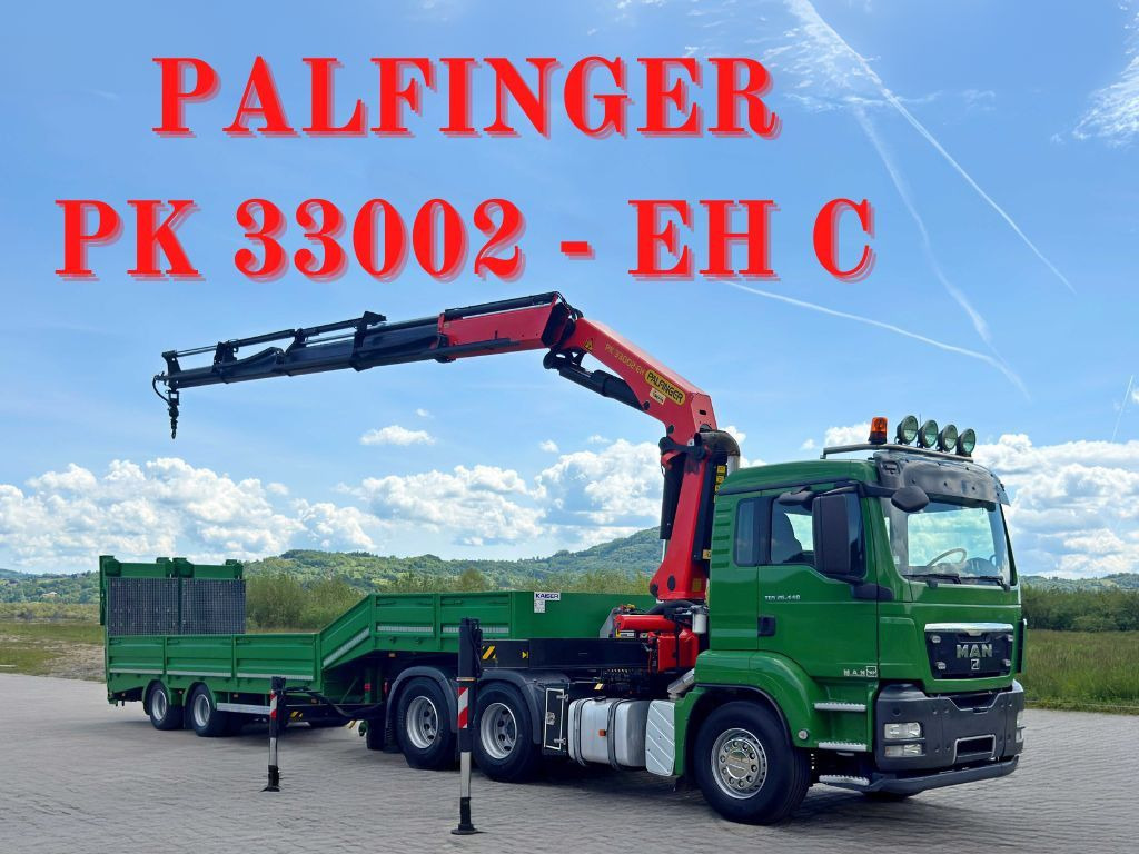 MAN TGS 26.440*Anhänger 10,35m + PK 33002-EH C/FUNK - Vinçli kamyon: fotoğraf 1 MAN TGS 26.440*Anhänger 10,35m + PK 33002-EH C/FUNK - Vinçli kamyon: fotoğraf 1