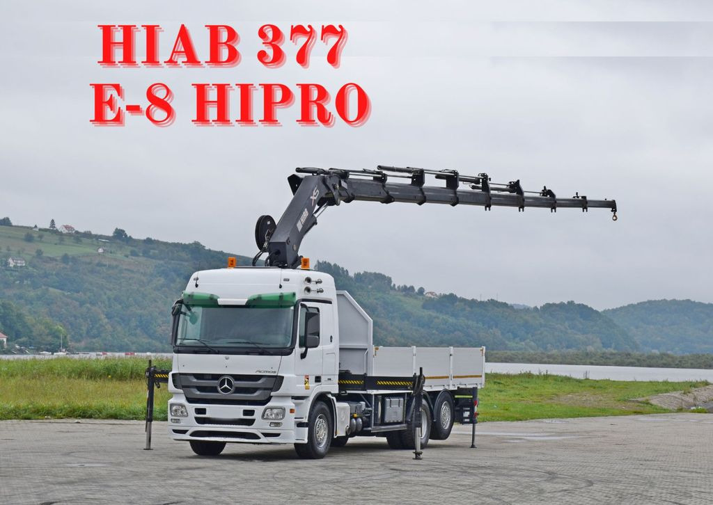 Mercedes-Benz ACTROS 2544 * HIAB 377 E - 8 HIPRO + FUNK* TOP - Vinçli kamyon, Sal/ Açık kasa kamyon: fotoğraf 1 Mercedes-Benz ACTROS 2544 * HIAB 377 E - 8 HIPRO + FUNK* TOP - Vinçli kamyon, Sal/ Açık kasa kamyon: fotoğraf 1