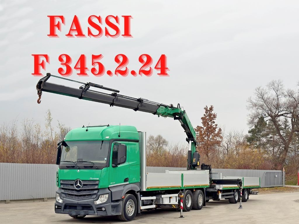 Mercedes-Benz ACTROS 264 * FASSI F 345.24 + FUNK + Anhänger - Vinçli kamyon: fotoğraf 1 Mercedes-Benz ACTROS 264 * FASSI F 345.24 + FUNK + Anhänger - Vinçli kamyon: fotoğraf 1