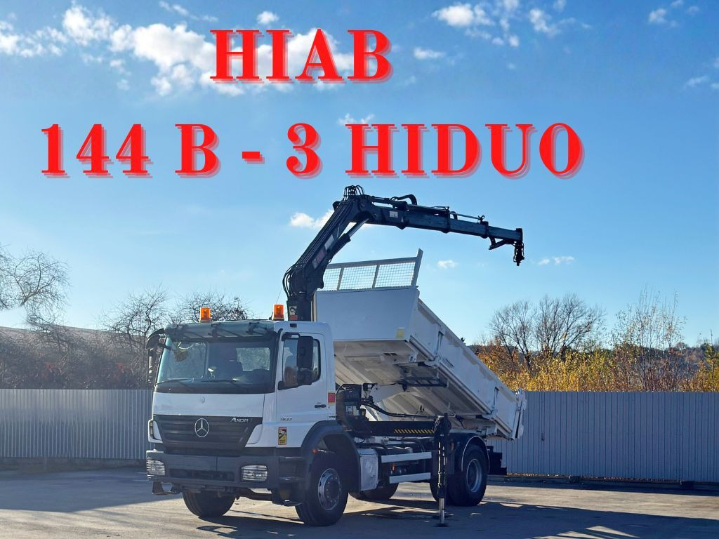 Mercedes-Benz AXOR 1833 * HIAB 144 B - 3 HIDUO + FUNK * TOP - Vinçli kamyon: fotoğraf 1 Mercedes-Benz AXOR 1833 * HIAB 144 B - 3 HIDUO + FUNK * TOP - Vinçli kamyon: fotoğraf 1