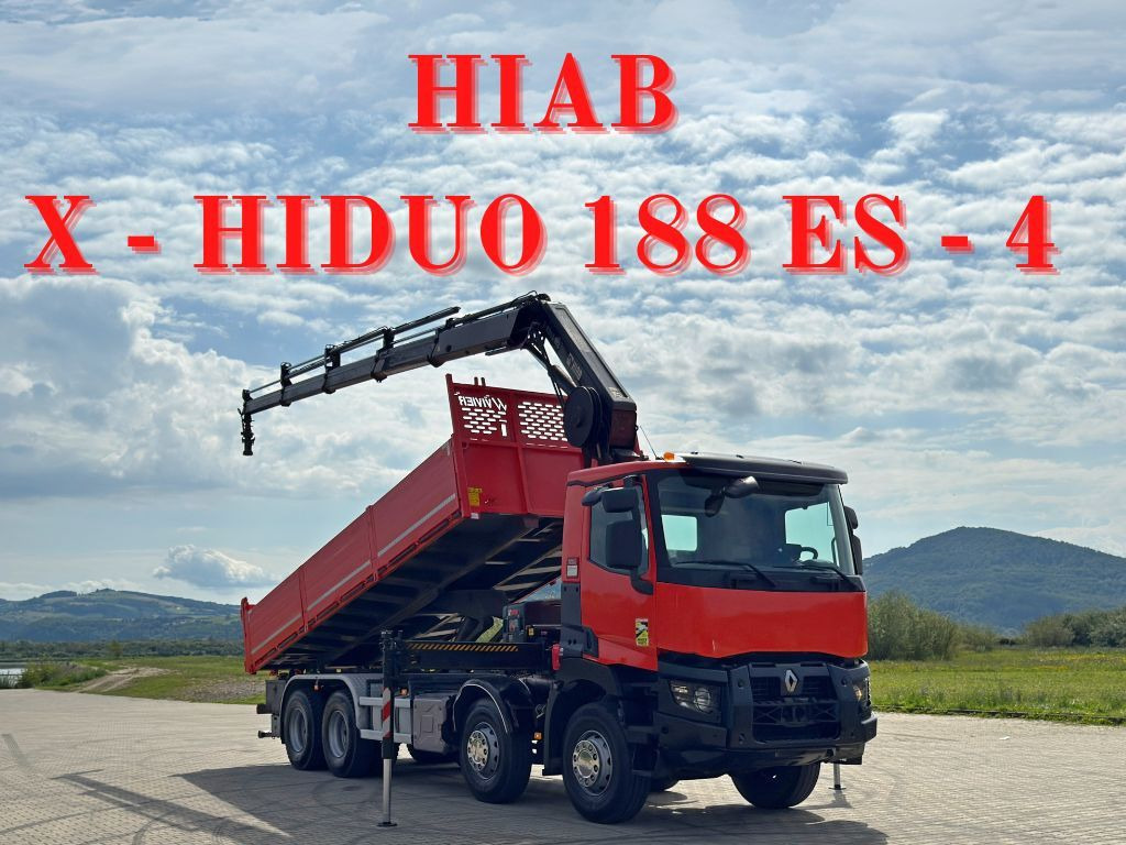 Renault C 430 *KIPPER 6,80m* HIAB X-HIDUO 188 ES-4 * 8x4 - Damperli kamyon, Vinçli kamyon: fotoğraf 1 Renault C 430 *KIPPER 6,80m* HIAB X-HIDUO 188 ES-4 * 8x4 - Damperli kamyon, Vinçli kamyon: fotoğraf 1
