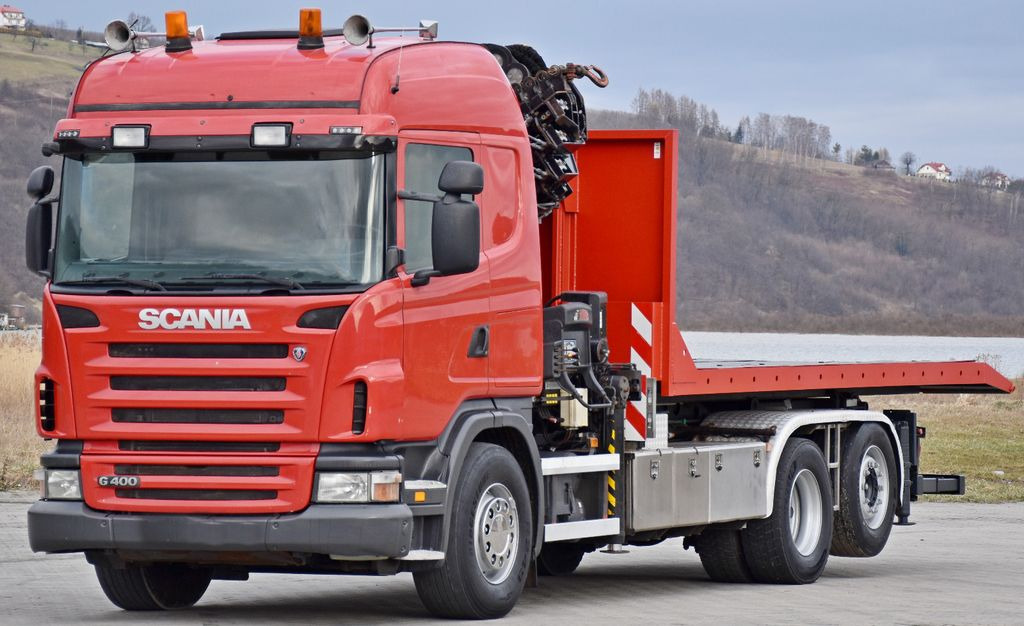 Scania G 400 * Abschleppwagen 6,40m* KRAN + FUNK * TOP - Vinçli kamyon, Kancalı yükleyici kamyon: fotoğraf 4 Scania G 400 * Abschleppwagen 6,40m* KRAN + FUNK * TOP - Vinçli kamyon, Kancalı yükleyici kamyon: fotoğraf 4
