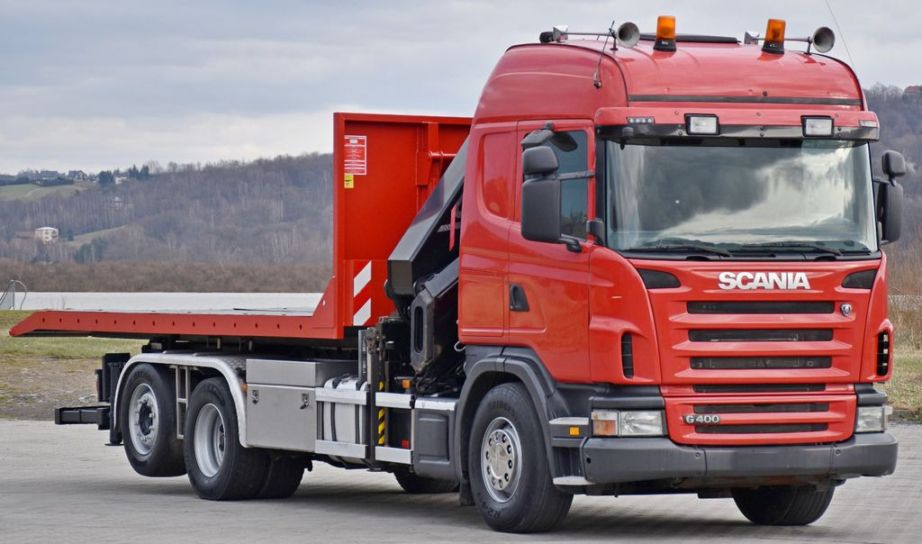Scania G 400 * Abschleppwagen 6,40m* KRAN + FUNK * TOP - Vinçli kamyon, Kancalı yükleyici kamyon: fotoğraf 3 Scania G 400 * Abschleppwagen 6,40m* KRAN + FUNK * TOP - Vinçli kamyon, Kancalı yükleyici kamyon: fotoğraf 3
