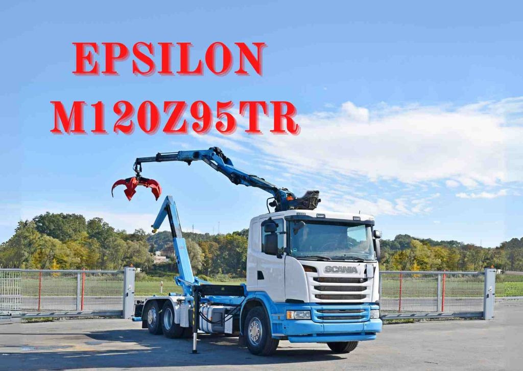 Scania G 440 * Abrollkipper * EPSILON M120Z95TR* TOP - Kancalı yükleyici kamyon: fotoğraf 1 Scania G 440 * Abrollkipper * EPSILON M120Z95TR* TOP - Kancalı yükleyici kamyon: fotoğraf 1