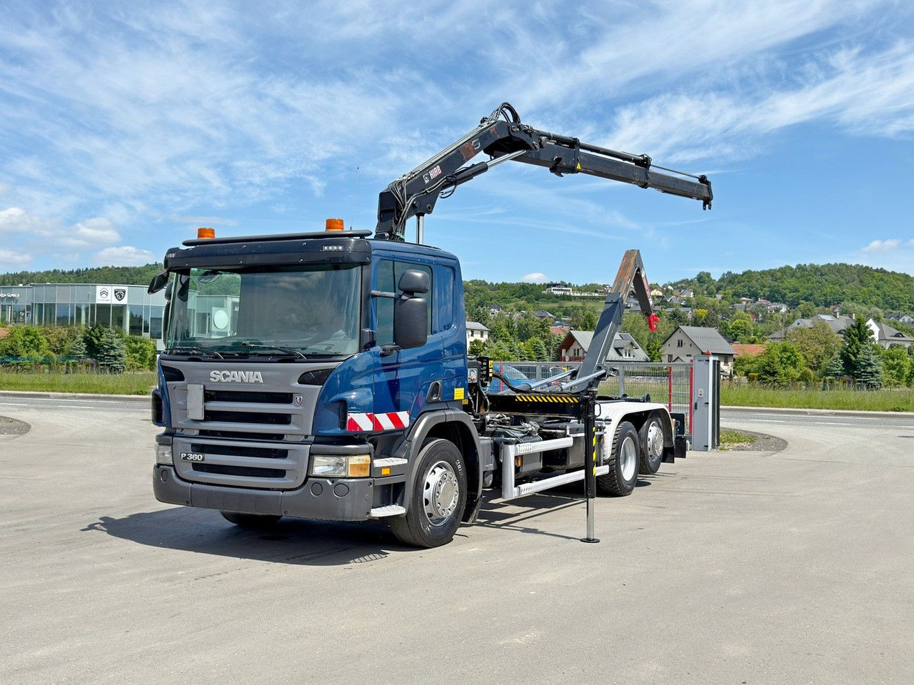 Scania P 360 * ABROLLKIPPER * HIAB 111 BS -2 HIDUO/FUNK - Kancalı yükleyici kamyon, Vinçli kamyon: fotoğraf 2 Scania P 360 * ABROLLKIPPER * HIAB 111 BS -2 HIDUO/FUNK - Kancalı yükleyici kamyon, Vinçli kamyon: fotoğraf 2