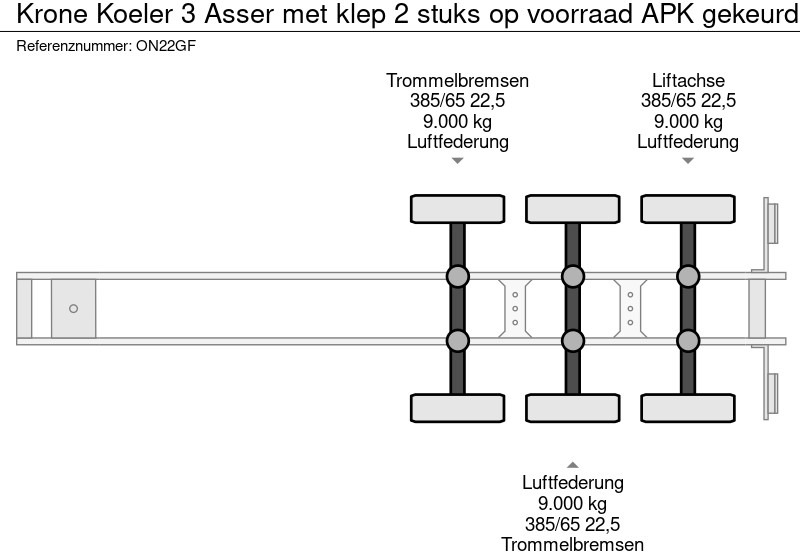 Frigorifik dorse Krone Koeler 3 Asser met klep 2 stuks op voorraad APK gekeurd: fotoğraf 19