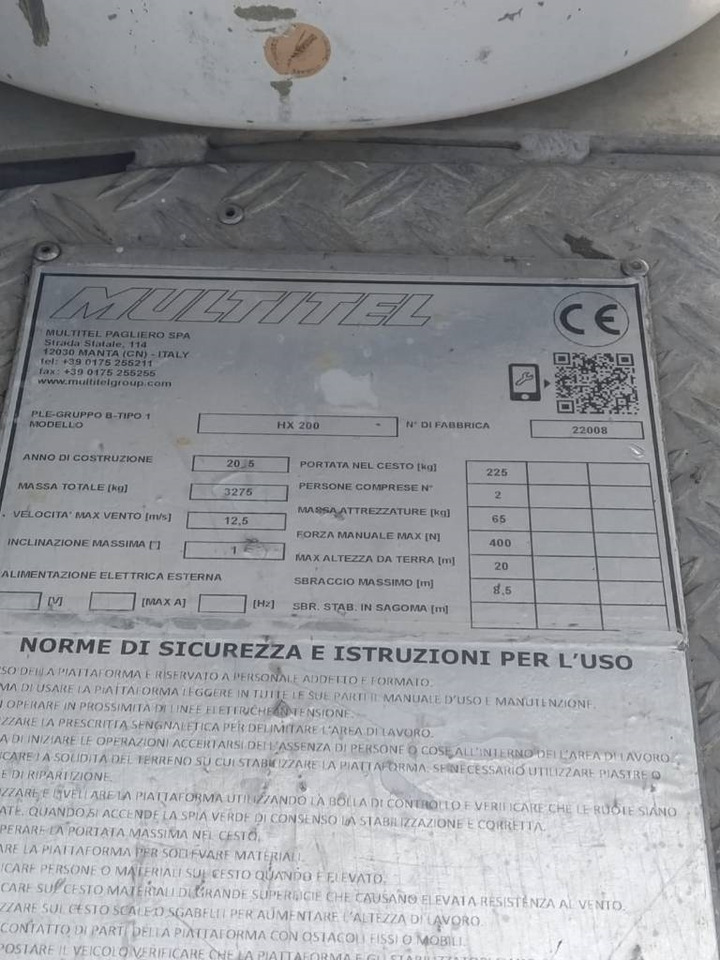 Multitel HX200 - Araç üzerine platform: fotoğraf 3 Multitel HX200 - Araç üzerine platform: fotoğraf 3