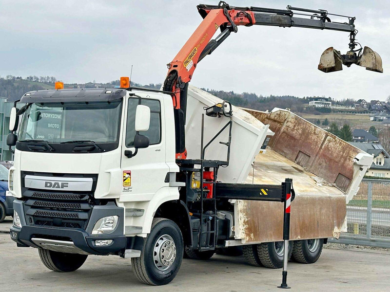 DAF CF 410 * Kipper 4,90 m + PK 16001 - K B * 6x4 - Damperli kamyon, Vinçli kamyon: fotoğraf 3 DAF CF 410 * Kipper 4,90 m + PK 16001 - K B * 6x4 - Damperli kamyon, Vinçli kamyon: fotoğraf 3