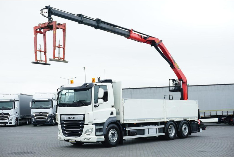 DAF CF / 480 / 6 X 2 / SKRZYNIOWY + HDS / PALFINGER PK 22 001L / OŚ - Sal/ Açık kasa kamyon, Vinçli kamyon: fotoğraf 1 DAF CF / 480 / 6 X 2 / SKRZYNIOWY + HDS / PALFINGER PK 22 001L / OŚ - Sal/ Açık kasa kamyon, Vinçli kamyon: fotoğraf 1