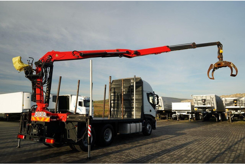 Iveco STRALIS 560 / 6X4 / DO DREWNA / DO DRZEWA / DO LASU / HDS PALFIN - Tomruk kamyonu, Vinçli kamyon: fotoğraf 5 Iveco STRALIS 560 / 6X4 / DO DREWNA / DO DRZEWA / DO LASU / HDS PALFIN - Tomruk kamyonu, Vinçli kamyon: fotoğraf 5