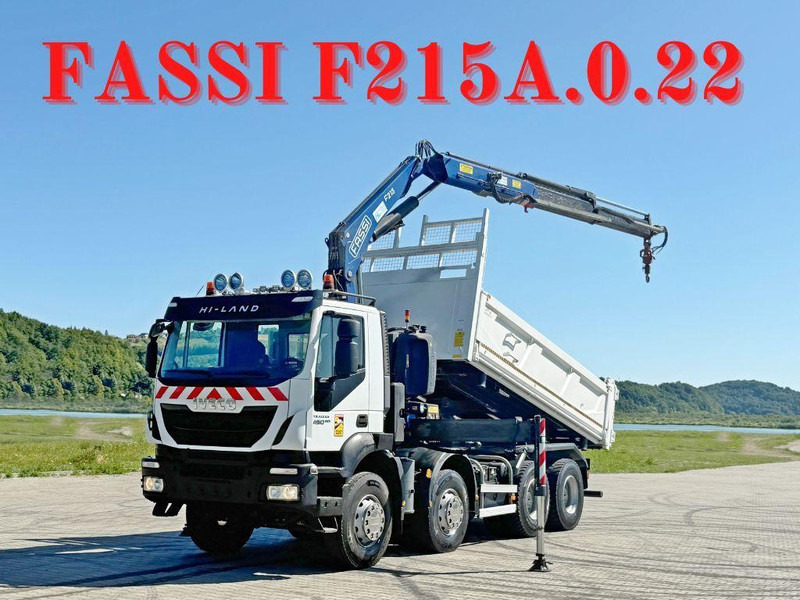 Iveco TRAKKER 450 * FASSI F215A.0.22 + FUNK / 8x4 *TOP - Damperli kamyon, Vinçli kamyon: fotoğraf 1 Iveco TRAKKER 450 * FASSI F215A.0.22 + FUNK / 8x4 *TOP - Damperli kamyon, Vinçli kamyon: fotoğraf 1