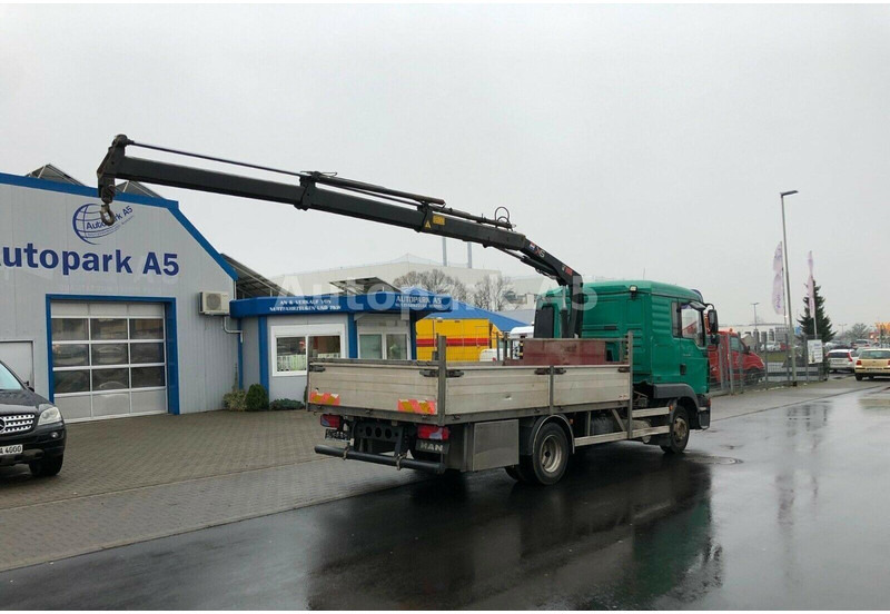 MAN TGL 8.180 Flatbed + Crane Hiab 055 - Sal/ Açık kasa kamyon, Vinçli kamyon: fotoğraf 4 MAN TGL 8.180 Flatbed + Crane Hiab 055 - Sal/ Açık kasa kamyon, Vinçli kamyon: fotoğraf 4