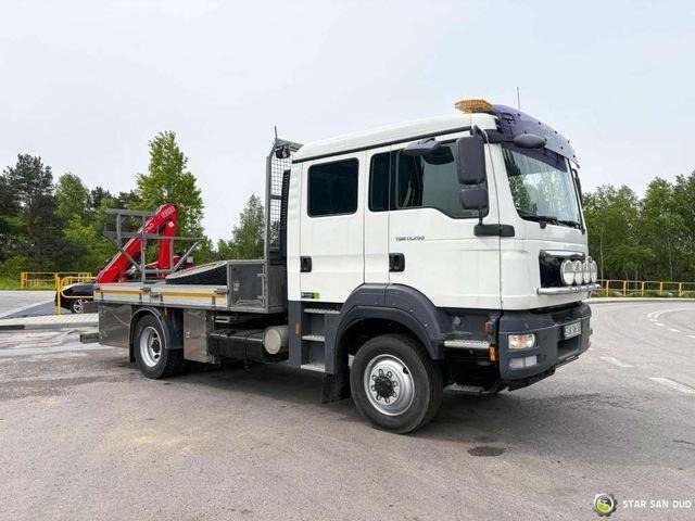 MAN TGM 13.290 4x4 FASSI F40B22 Crane Camper DOKA - Sal/ Açık kasa kamyon, Vinçli kamyon: fotoğraf 3 MAN TGM 13.290 4x4 FASSI F40B22 Crane Camper DOKA - Sal/ Açık kasa kamyon, Vinçli kamyon: fotoğraf 3