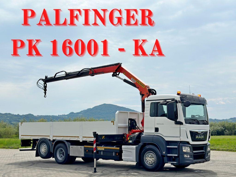 MAN TGS 26.320*PRITSCHE 7,20 / PK 16001-KA + FUNK - Sal/ Açık kasa kamyon, Vinçli kamyon: fotoğraf 1 MAN TGS 26.320*PRITSCHE 7,20 / PK 16001-KA + FUNK - Sal/ Açık kasa kamyon, Vinçli kamyon: fotoğraf 1