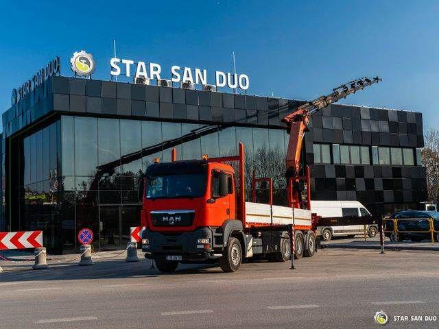 MAN TGS 35.400 PALFINGER PK 44002 WINCH TRIDEM KRAN - Sal/ Açık kasa kamyon, Vinçli kamyon: fotoğraf 1 MAN TGS 35.400 PALFINGER PK 44002 WINCH TRIDEM KRAN - Sal/ Açık kasa kamyon, Vinçli kamyon: fotoğraf 1