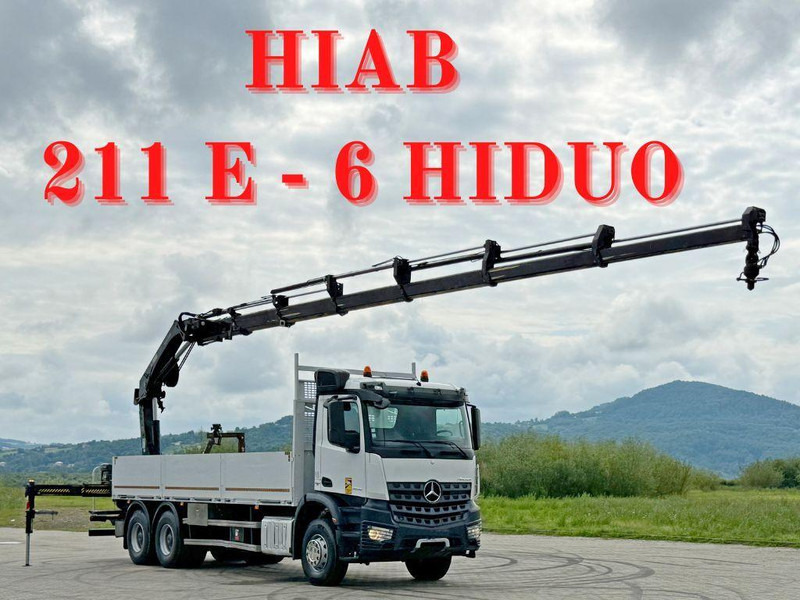 Mercedes-Benz ACTROS 2636 * HIAB 211 E-6 HIDUO/FUNK *6x4 - Sal/ Açık kasa kamyon, Vinçli kamyon: fotoğraf 1 Mercedes-Benz ACTROS 2636 * HIAB 211 E-6 HIDUO/FUNK *6x4 - Sal/ Açık kasa kamyon, Vinçli kamyon: fotoğraf 1