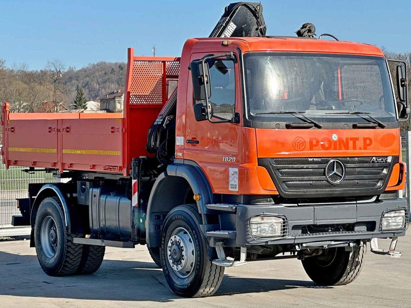 Mercedes-Benz AXOR 1829 * HIAB 1111 HIDUO + FUNK * TOP * 4x4 - Damperli kamyon, Vinçli kamyon: fotoğraf 4 Mercedes-Benz AXOR 1829 * HIAB 1111 HIDUO + FUNK * TOP * 4x4 - Damperli kamyon, Vinçli kamyon: fotoğraf 4