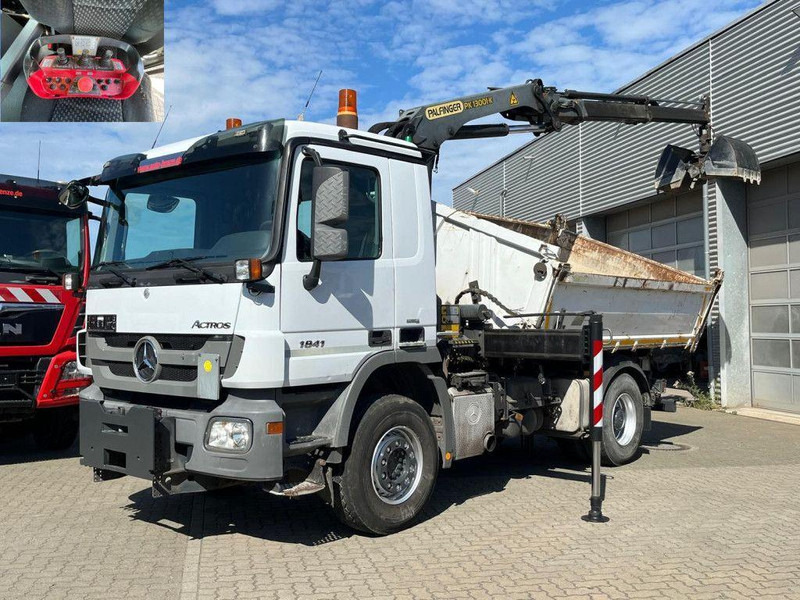 Mercedes-Benz Actros 1841 K 3-Way Meiller Tipper Crane Palfinger PK 13001-KA - Damperli kamyon, Vinçli kamyon: fotoğraf 1 Mercedes-Benz Actros 1841 K 3-Way Meiller Tipper Crane Palfinger PK 13001-KA - Damperli kamyon, Vinçli kamyon: fotoğraf 1
