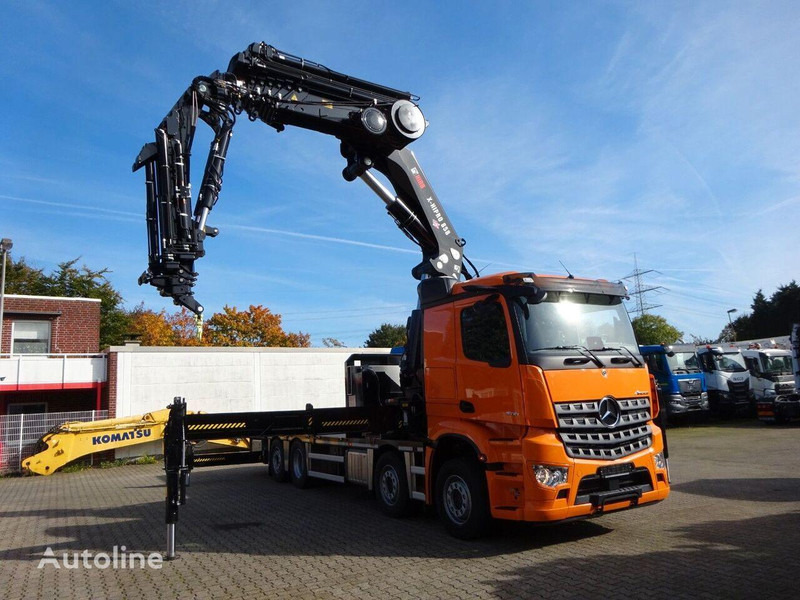 Mercedes-Benz Arocs 3751 - Flatbed+crane - Sal/ Açık kasa kamyon, Vinçli kamyon: fotoğraf 4 Mercedes-Benz Arocs 3751 - Flatbed+crane - Sal/ Açık kasa kamyon, Vinçli kamyon: fotoğraf 4