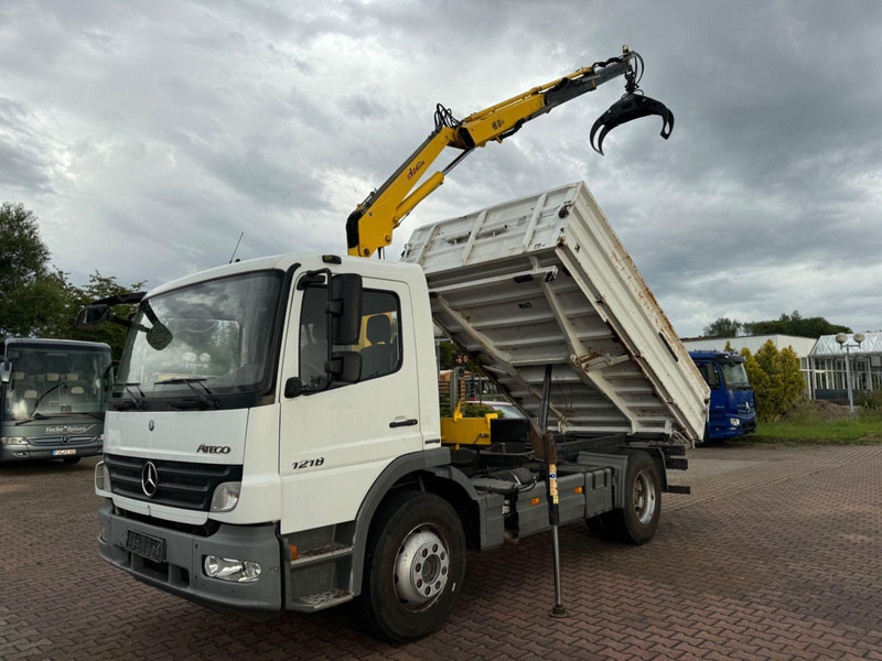 Mercedes-Benz Atego 1218 Meiller Kipper / Kran / Greifer - Damperli kamyon, Vinçli kamyon: fotoğraf 3 Mercedes-Benz Atego 1218 Meiller Kipper / Kran / Greifer - Damperli kamyon, Vinçli kamyon: fotoğraf 3