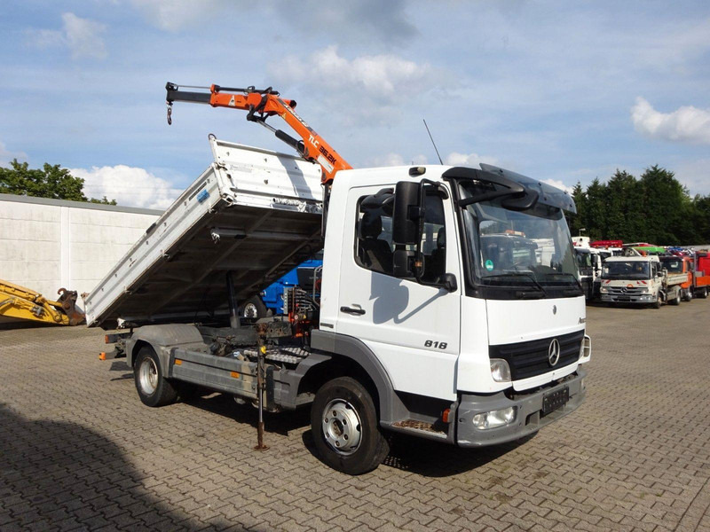 Mercedes-Benz Atego 818 3 way Meiller tipper + crane Terex 36.2 - Damperli kamyonet: fotoğraf 4 Mercedes-Benz Atego 818 3 way Meiller tipper + crane Terex 36.2 - Damperli kamyonet: fotoğraf 4