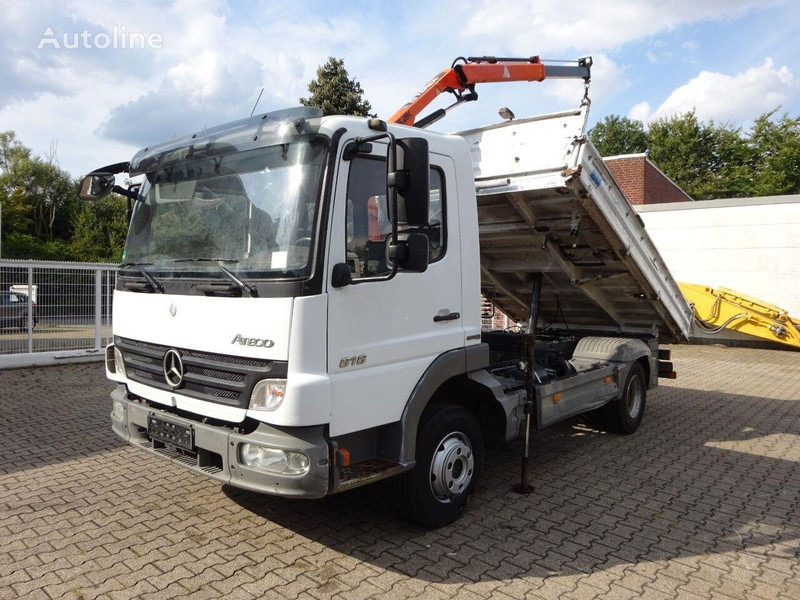 Mercedes-Benz Atego 818 - 3 way tipper+crane - Damperli kamyon, Vinçli kamyon: fotoğraf 1 Mercedes-Benz Atego 818 - 3 way tipper+crane - Damperli kamyon, Vinçli kamyon: fotoğraf 1