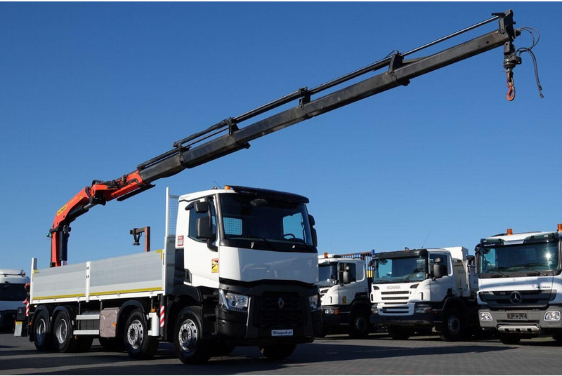 Renault C 430 / 8x4 / SKRZYNIOWY 7 M + HDS PALFINGER 33002 -wysów: 14,5 - Sal/ Açık kasa kamyon, Vinçli kamyon: fotoğraf 5 Renault C 430 / 8x4 / SKRZYNIOWY 7 M + HDS PALFINGER 33002 -wysów: 14,5 - Sal/ Açık kasa kamyon, Vinçli kamyon: fotoğraf 5