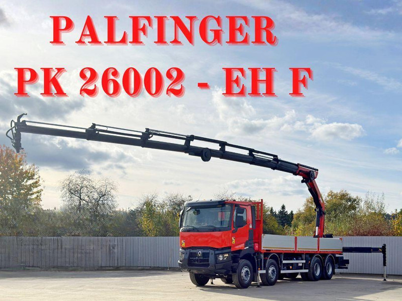 Renault C430 * PALFINGER PK 26002 - EH F + FUNK/ 8x4 - Sal/ Açık kasa kamyon, Vinçli kamyon: fotoğraf 1 Renault C430 * PALFINGER PK 26002 - EH F + FUNK/ 8x4 - Sal/ Açık kasa kamyon, Vinçli kamyon: fotoğraf 1