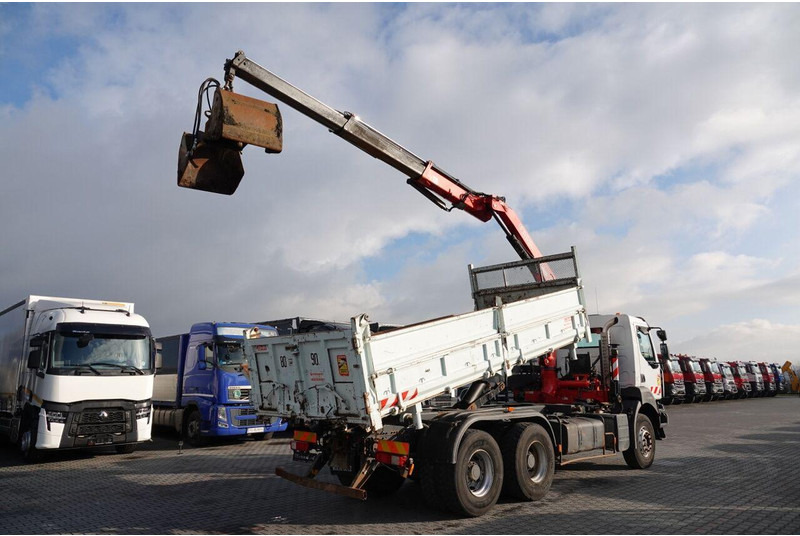 Renault KERAX 410 / 6x4 / WYWROTKA + HDS FASSI F150 / HYDROBURTA / BORDM - Damperli kamyon, Vinçli kamyon: fotoğraf 5 Renault KERAX 410 / 6x4 / WYWROTKA + HDS FASSI F150 / HYDROBURTA / BORDM - Damperli kamyon, Vinçli kamyon: fotoğraf 5