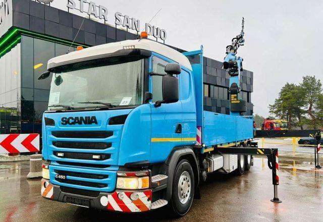 Scania G450 6x4 PALFINGER PK 42002 SH Fly Jib Crane - Sal/ Açık kasa kamyon, Vinçli kamyon: fotoğraf 4 Scania G450 6x4 PALFINGER PK 42002 SH Fly Jib Crane - Sal/ Açık kasa kamyon, Vinçli kamyon: fotoğraf 4